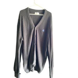 IZOD Men's Gray Long Sleeve Button Down Cardigan Size Large